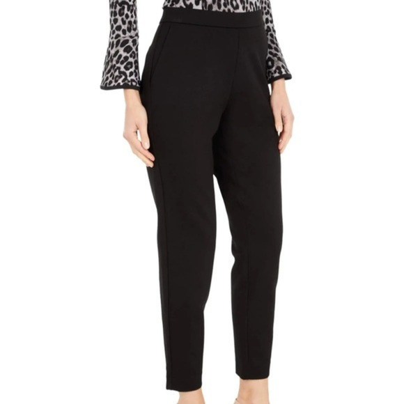 Stylishly Elevated:‎ Michael Kors Classic High-Waisted Black Pants in Size 12 - Picture 1 of 8